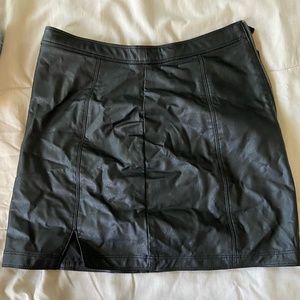 Abercrombie leather black skirt